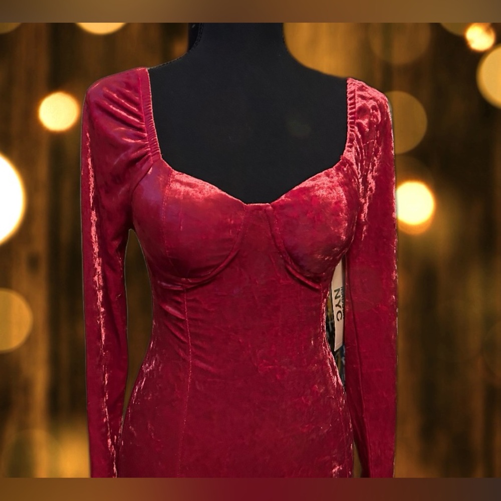 Madden NYC red corset body con dress